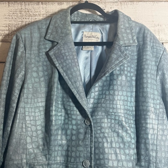 Vintage Pamela McCoy Leather Jacket Be Plus Size 3X - Picture 2 of 9